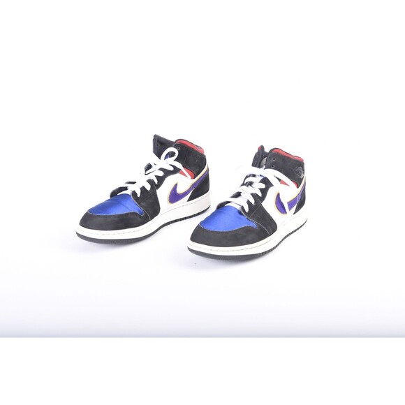 Nike, Air Jordan 1 MID SE GS Kids Black/Royal Blue/Red BQ6931-005 Size 6.5 main image 5
